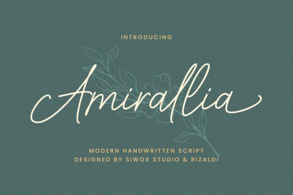 Amirallia: A Monoline Script Font for Modern Editorial Design