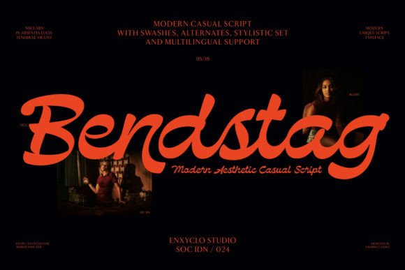 Bendstag: A Modern Script Font for Digital Design