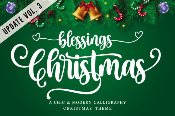 Designing Festive Web Headers with the Christmas Blessings Font
