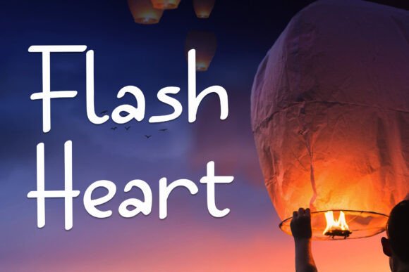 Flash Heart Font for Creative Marketing