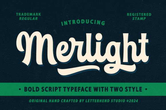Merlight Font Review: A Bold Script for Vintage Branding