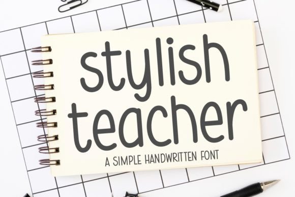 Stylish Teacher: A Vibrant Handwritten Font for Branding